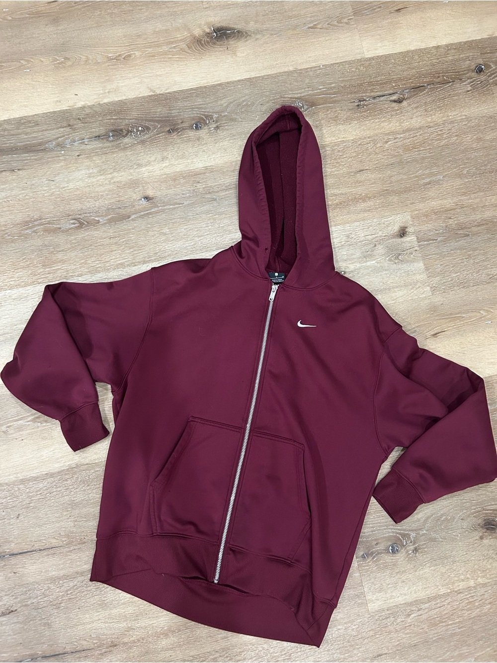 Nike Men's Maroon Full-Zip Hoodie Jacket